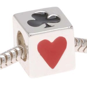 Pandora-style Card Suit bead - Gifts for Card Players