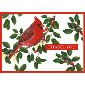 Cardinal Thank You Card - Gifts for Card Players