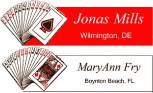 Name tags for bridge players