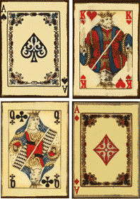 Antique Cards Metal Wall Plaques