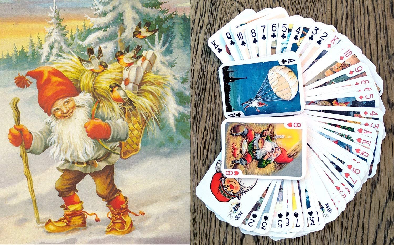Christmas Gnomes Playing Cards Bridge