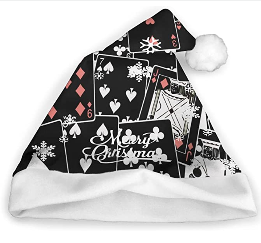Playing cards poker bridge casino Santa hat