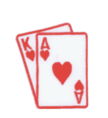 Patches, sewing, card suits, poker
