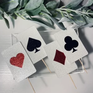 Suit symbol cupcake picks