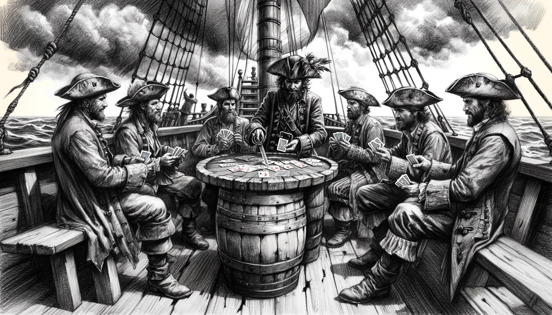 What kind of card games did pirates play