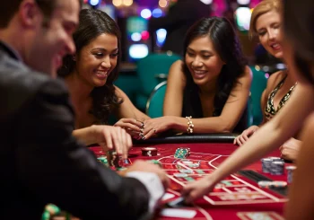 Play card games at a casino