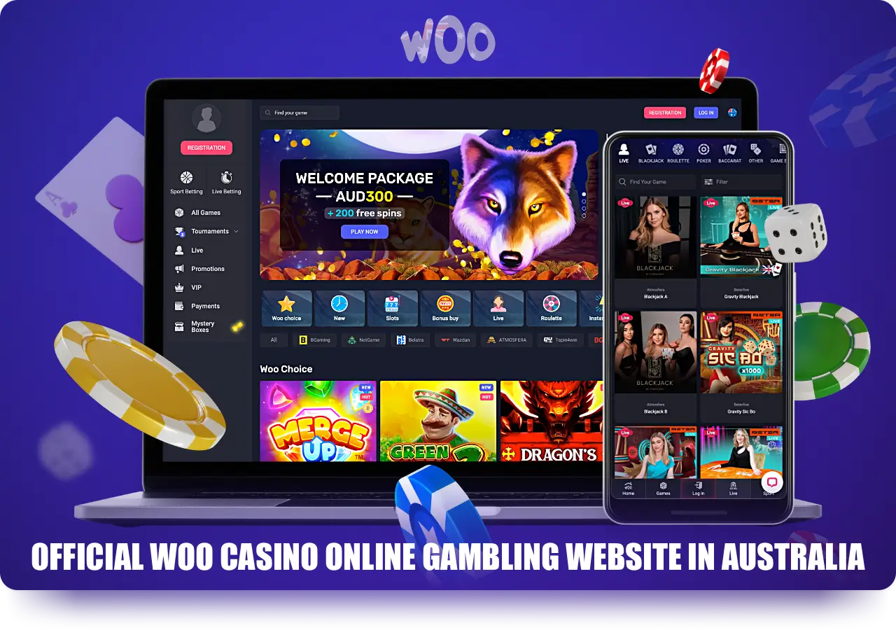 Woo casino online gambling website in Australia