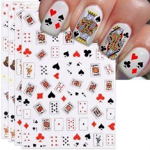 Playing Card Symbols motif Nail Art
