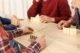 Friends playing dominoes